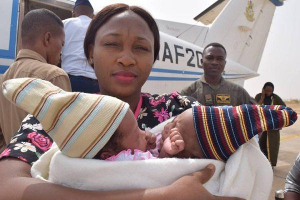 NAF airlifts conjoined twins, parents from Yenagoa to Yola