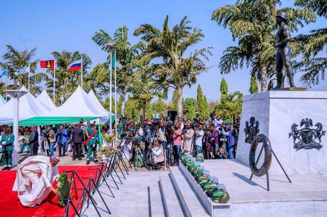 Armed Force Remembrance Day: Buhari, Osinbajo, others honour fallen heroes