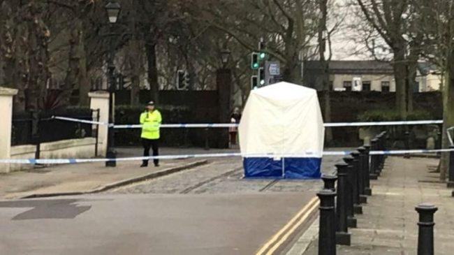 Police said the newborn was found in the street shortly after 0615 GMT