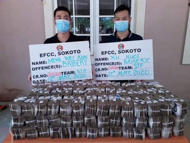 EFCC arrests two Chinese men for offering N100m bribe to its top officer