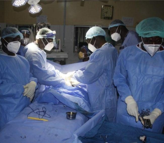 Doctors performing the operations