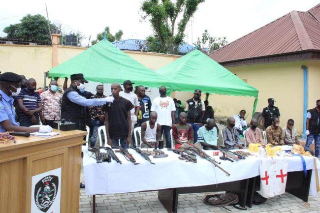 Police parade 35 suspects over kidnapping, other crimes