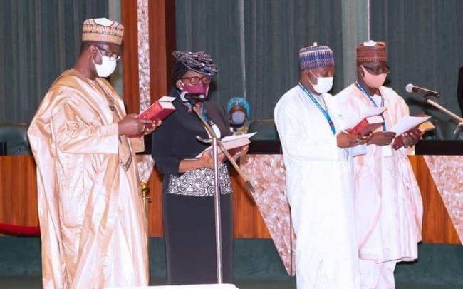 Buhari swears in four new permanent secretaries
