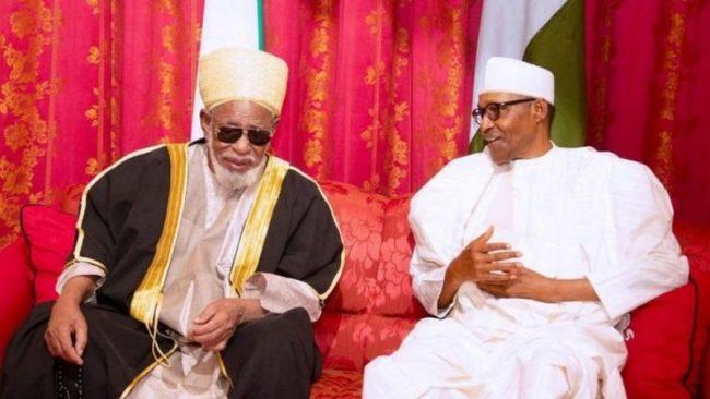 Sheikh Dahiru Usman Bauchi with President Muhammadu Buhari