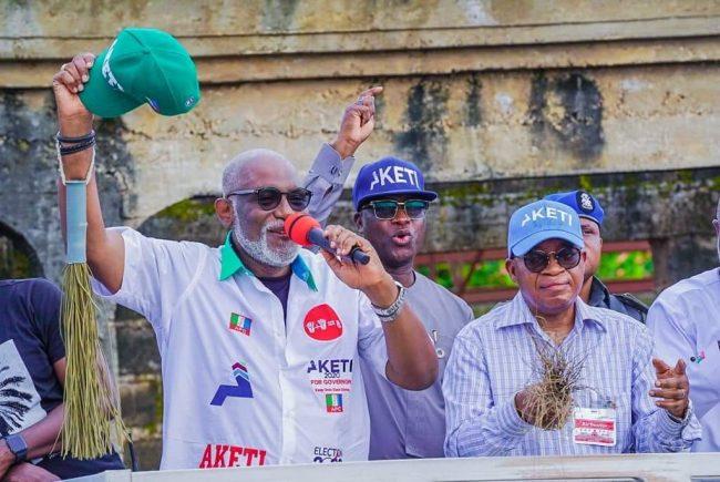 Oyetola rallies with Akeredolu for Ondo Election