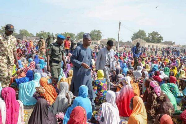 Borno gov flies to Kala-Balge, assists 8,000 widows, others