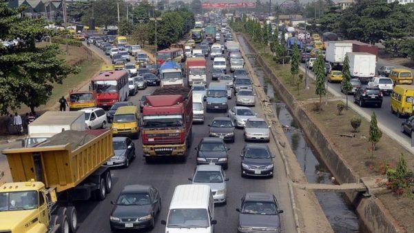 A traffic jam in Lagos: Around a quarter of used cars imported into Nigeria were over 20 years old (Photo: Getty Images)