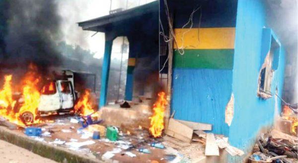 Police stationed burned in Edo State