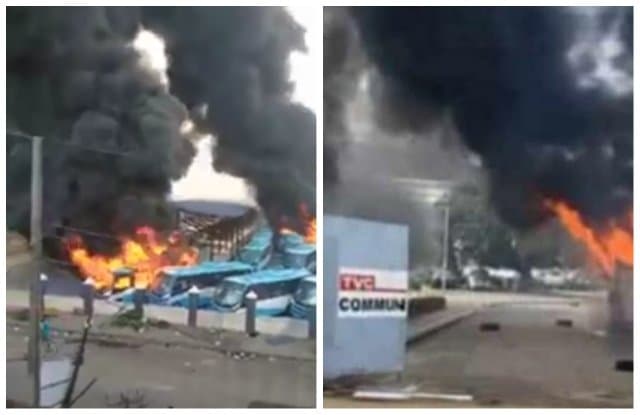 Tinubu's TVC, BRT terminal, Sanwo-Olu's family house set ablaze in Lagos