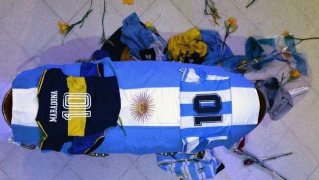 Maradona coffin photos