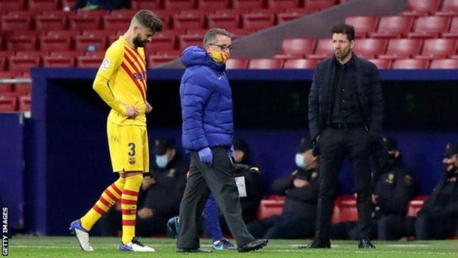 Barcelona defender gerard pique injury