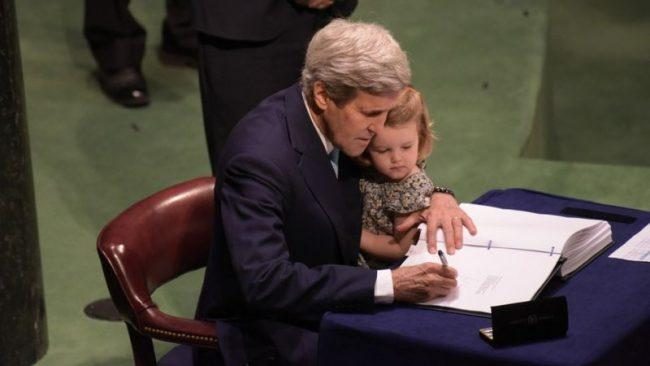 John Kerry signed the Paris Climate Agreement in 2016