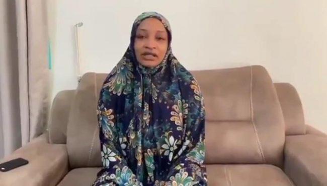 Rahama Sadau in a hijab, weeps / cries, ask for forgiveness