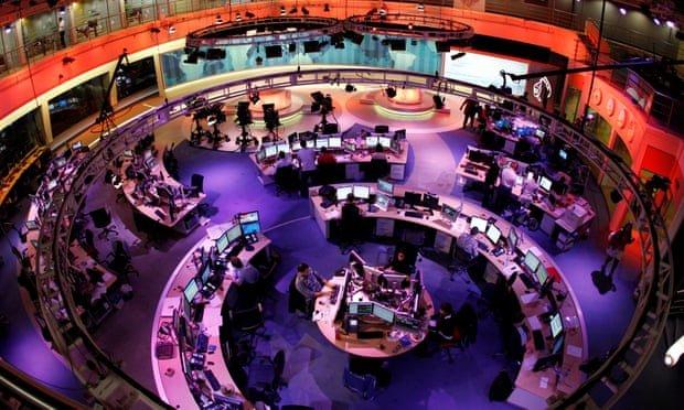 The newsroom at the headquarters of the Qatar-based Al Jazeera English-language channel in Doha, February 2011. Photograph: Fadi Al-Assaad/Reuters
