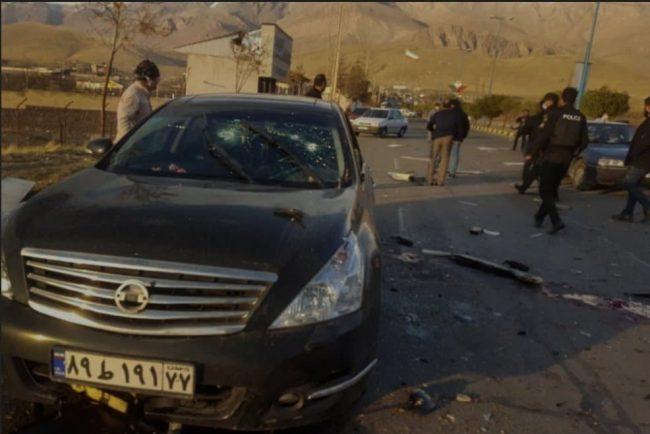 The scene where Mohsen Fakhrizadeh was killed in A