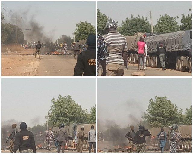 Updated: Security agents shoot three as protesters block Gusau-Sokoto highway after bandits kill two