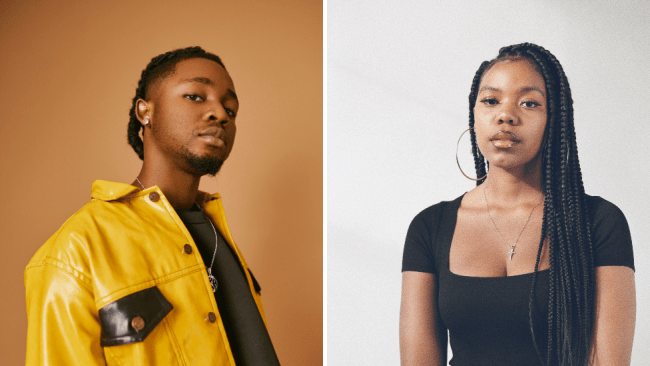 Music stars Omah Lay and Tems