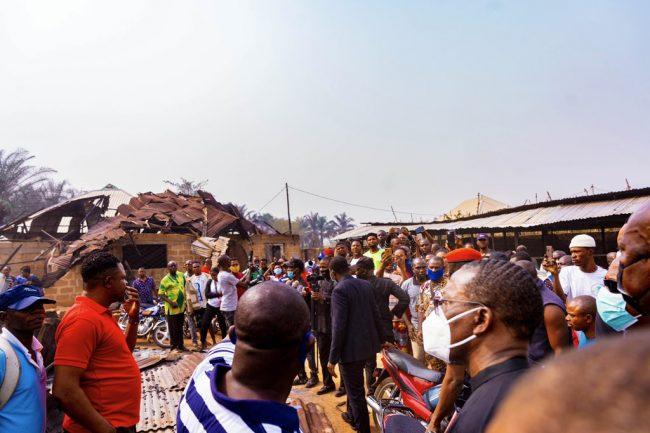Delta gov visits victims, site of gas explosion in Agbor