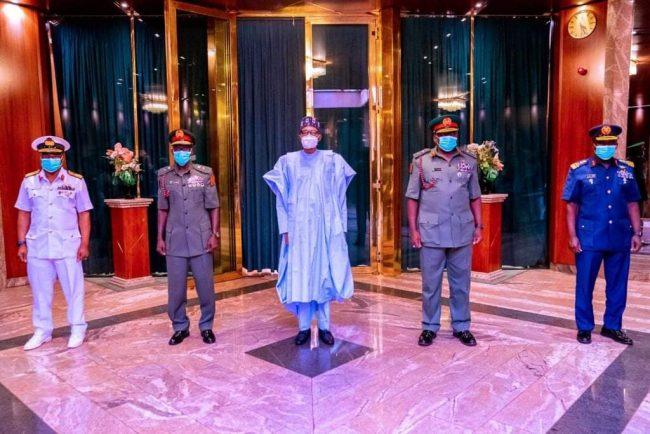Buhari and new service chiefs