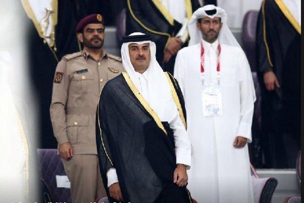 Qatari Emir Sheikh Tamim bin Hamad al-Thani during the opening ceremony REUTERS/Ibraheem Al Omari