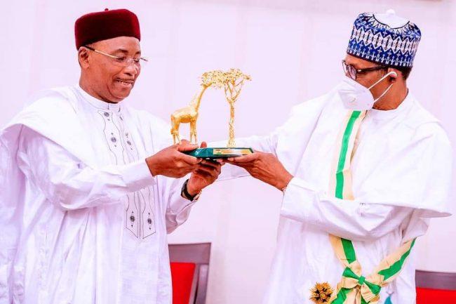 Buhari receives highest Niger Republic award, congratulates outgoing president on Ibrahim Prize