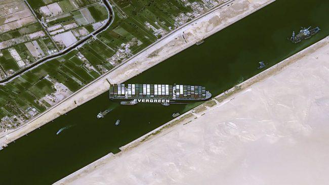 Suez blockage 'holding up $9.6bn of goods a day'
