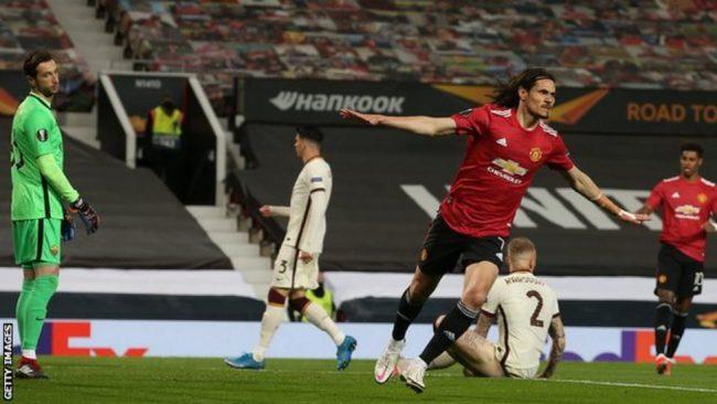 Man Utd score six in Europa League semi-final first-leg win against Roma