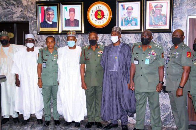 Boko Haram: Zulum, Borno’s Senators visit CDS, COAS in Abuja