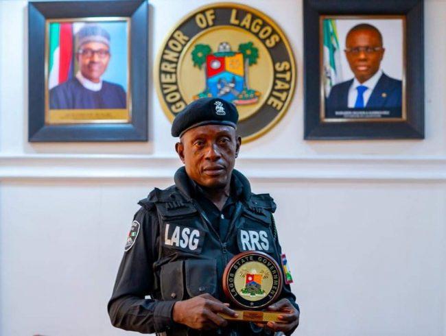 Police officer assaulted by motorist in viral video meets Sanwo-Olu