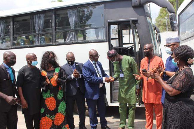 Lagos hands over 10 brand new buses to public servants