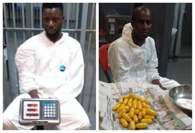 Two traffickers excrete 191 pellets of cocaine, heroin at Lagos airport