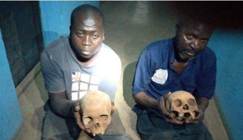 Police arrest two with human skulls at Kaduna cemetery