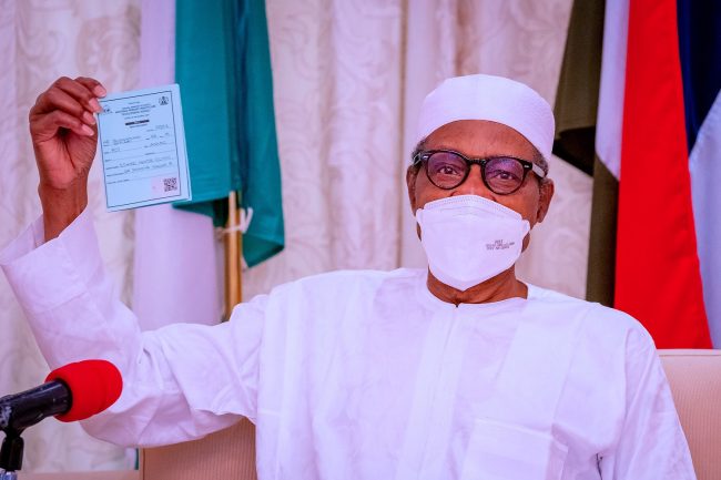 Buhari receives second dose of Covid-19 vaccine