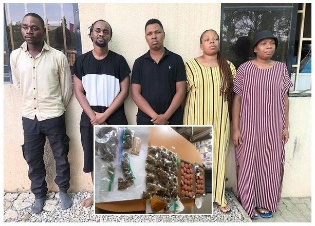 NDLEA arrests 5 members of online drug trafficking cartel in Abuja
