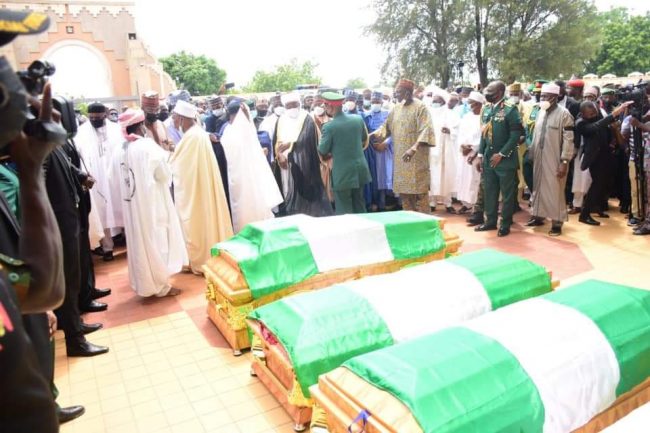 Zulum, Lawan, Gambari, Sultan, Shettima, others attend funeral of late COAS in Abuja