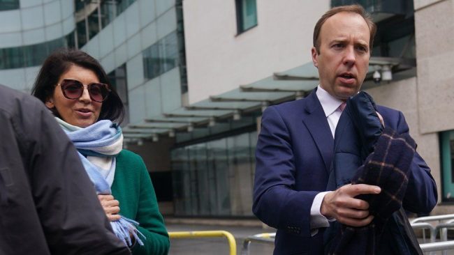 Tory MPs ask UK health secretary to quit after kissing colleague