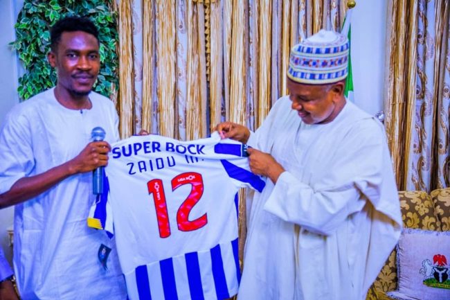Bagudu fetes Nigerian footballer Zaidu, urges him to mentor youths