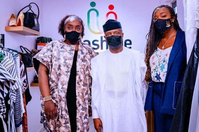 Osinbajo inaugurates 'Dash Me Store' by ex-finance minister Kemi Adeosun