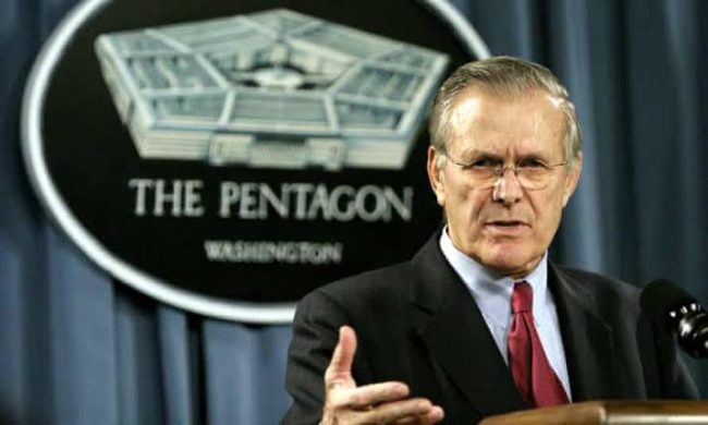 Donald Rumsfeld, former US secretary of defense, dies at 88
