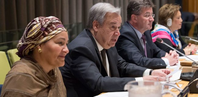 Buhari congratulates UN Secretary General Antonio Guterres, Deputy Amina Mohammed