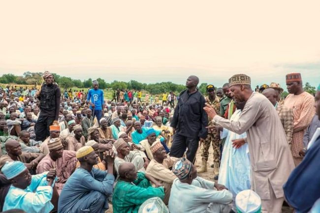 Zulum visits Lake Chad shores, offers cash to resettled Wulgo residents