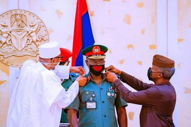 Buhari promotes, decorates new Chief of Army Staff