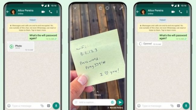 WhatsApp introduces 'view once' photos and videos