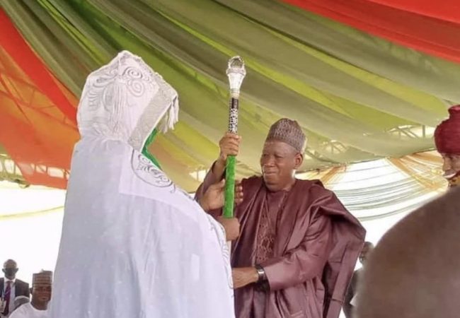 Bichi emir receives staff of office, Buhari preaches peace