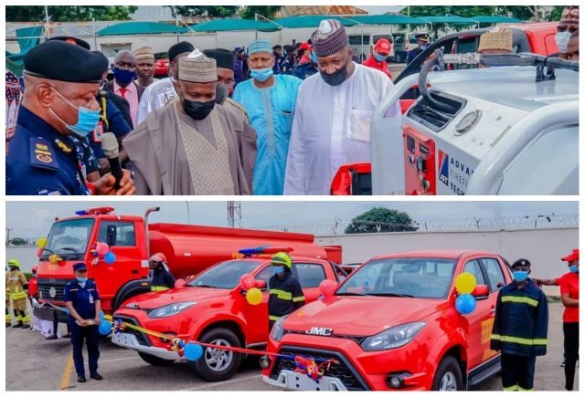 Gombe gov redeems pledge, donates vehicles to federal fire service