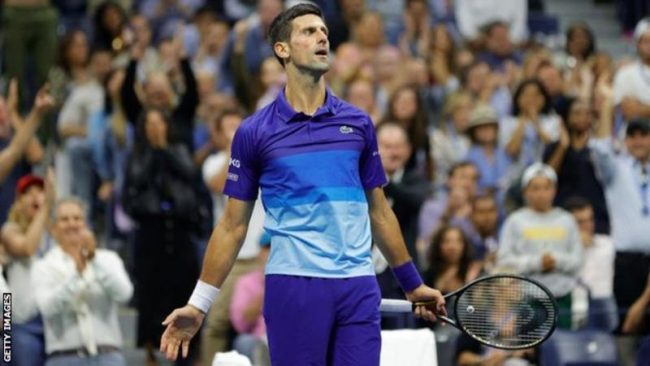 US Open: Novak Djokovic sets up final with Daniil Medvedev