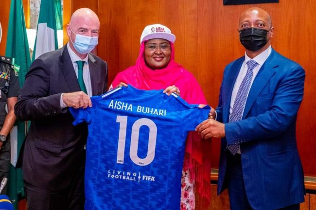 Embrace football, Aisha Buhari charges girls