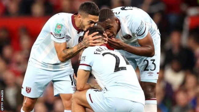 West Ham knock out Manchester United from Carabao Cup
