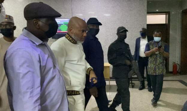 Nnamdi Kanu pleads not guilty to terror charges