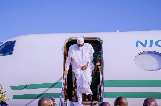 Buhari arrives Riyadh, Saudi Arabia for investment summit
